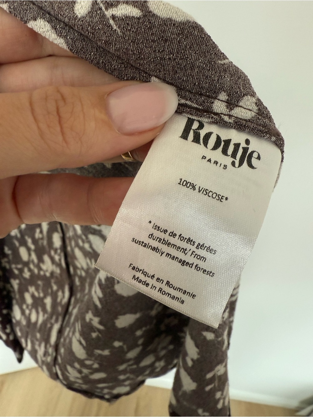 Rouje Gavin Brown Floral Dress 36 - Picture 3 of 6
